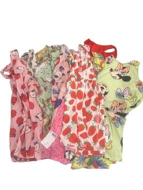 Girls' Mixed Print Tank Dress Lot Strawberries, Minnie & Floral Some NWT 13 pcs